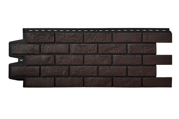 ФП Grand Line состаренный кирпич премиум Шоколадный (шов RAL 9005) купить в Красноярске