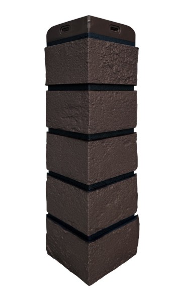 Угол Grand Line состаренный кирпич премиум Шоколадный (шов RAL 9005) купить в Красноярске