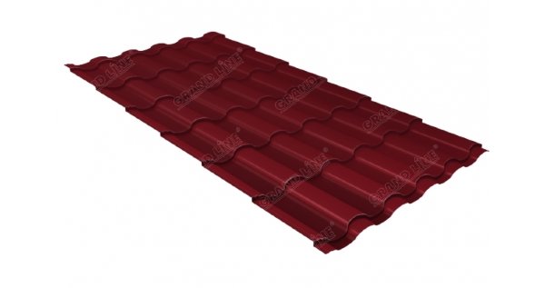 Металлочерепица кредо 0,45 Drap RAL 3005 красное вино купить в Красноярске